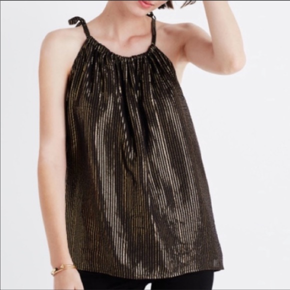 Madewell Metallic Striped Cami - Picture 1 of 8